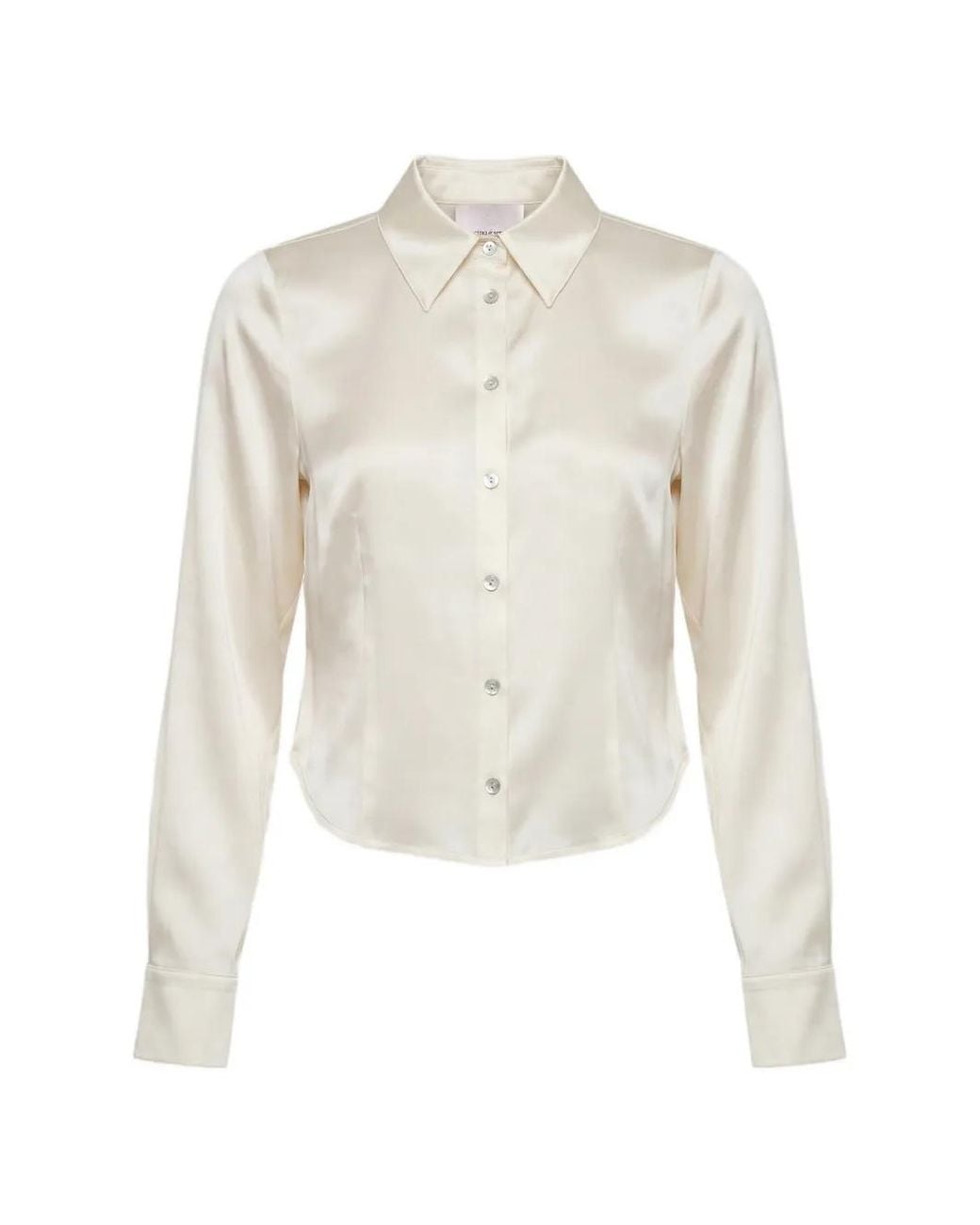 Cinq À Sept White Petra Silk Shirt