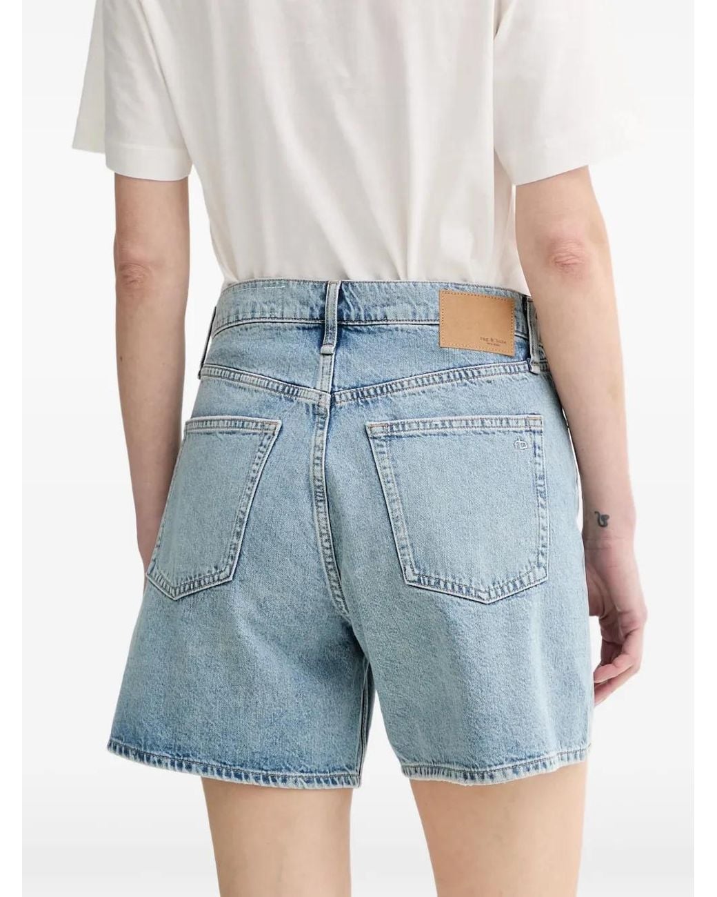 Rag & Bone Blue Short Kaia À Coupe Courte