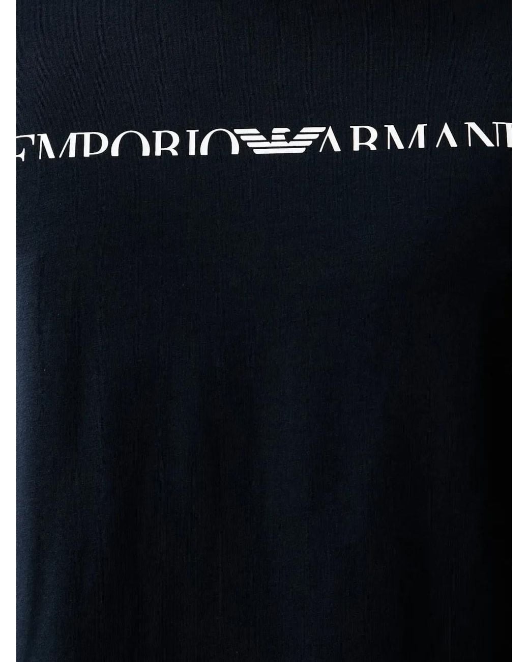 Emporio Armani Black Logo-Print T-Shirt for men