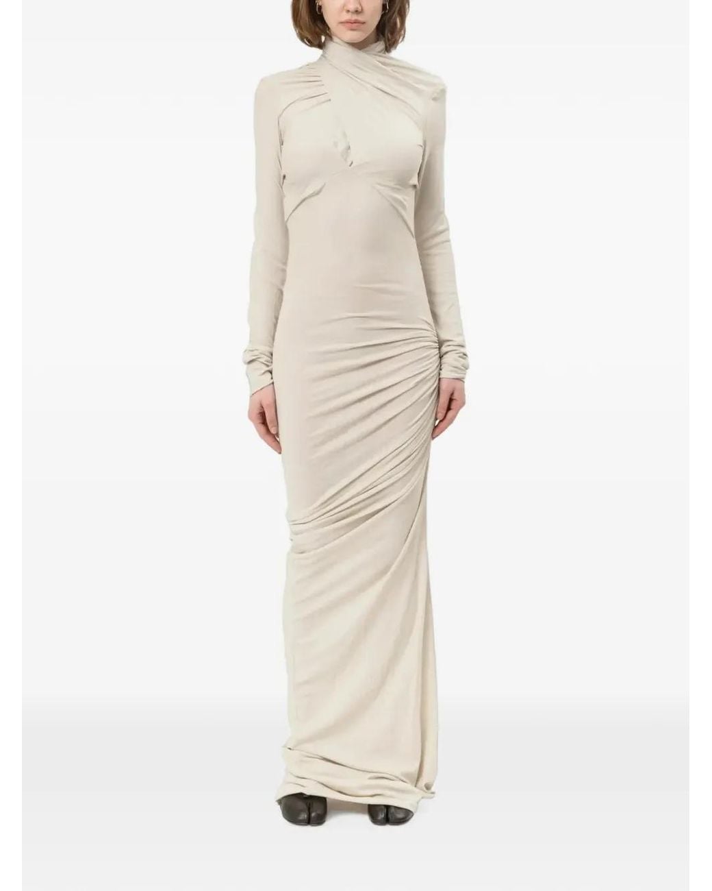 Vestido Gres Drapeado Entire studios de color White