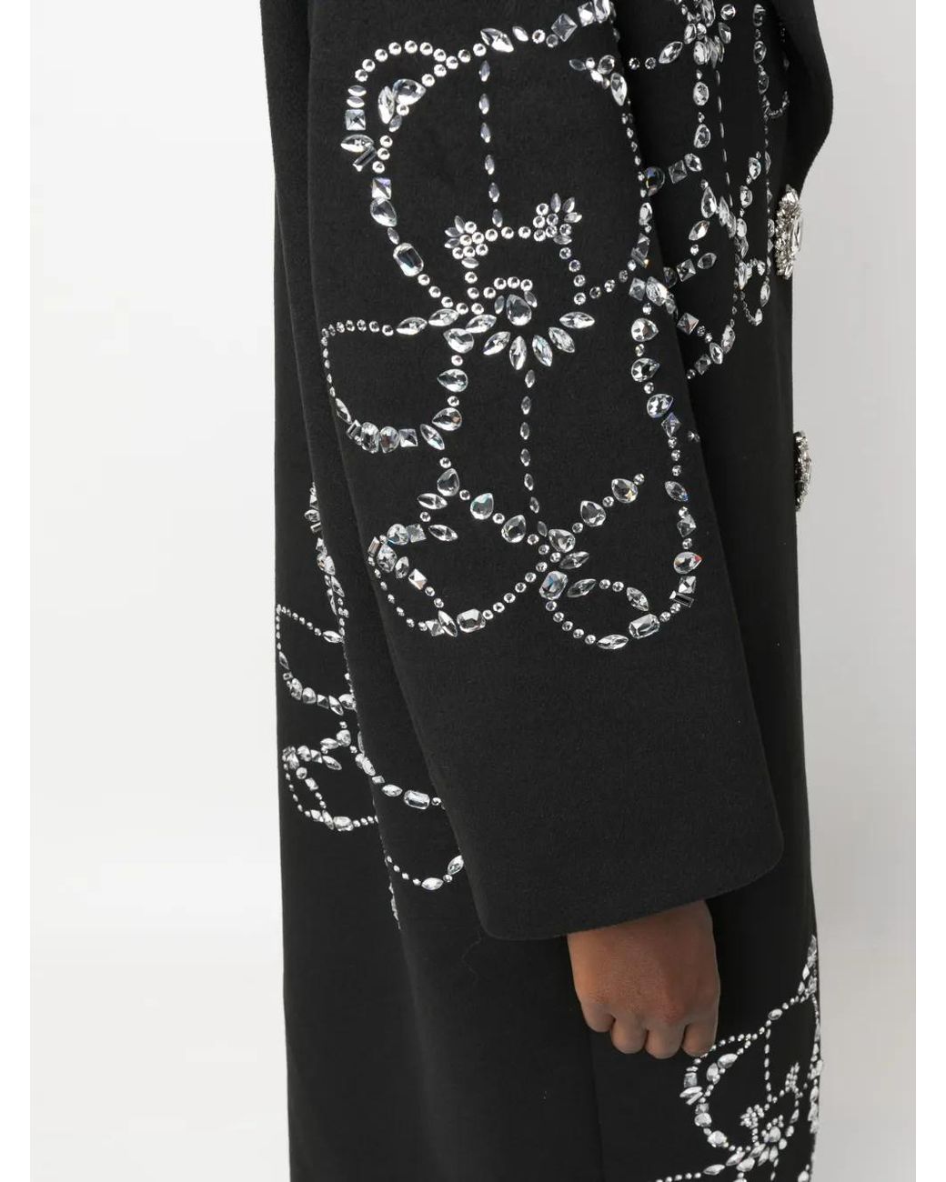 Philipp Plein Black Castoni Teddy Bear Oversized Coat