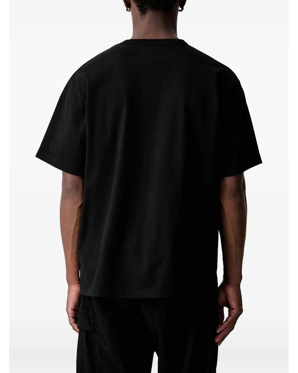 Neighborhood Black Logo-Patch Chest-Pocket T-Shirt for men