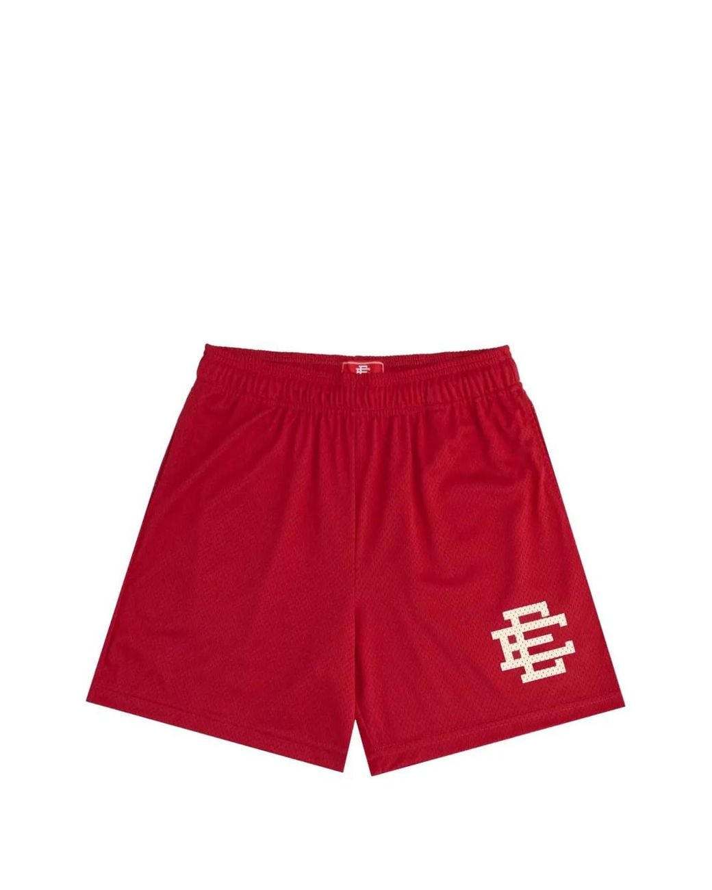 Eric Emanuel Red Logo-Print Mesh Shorts for men
