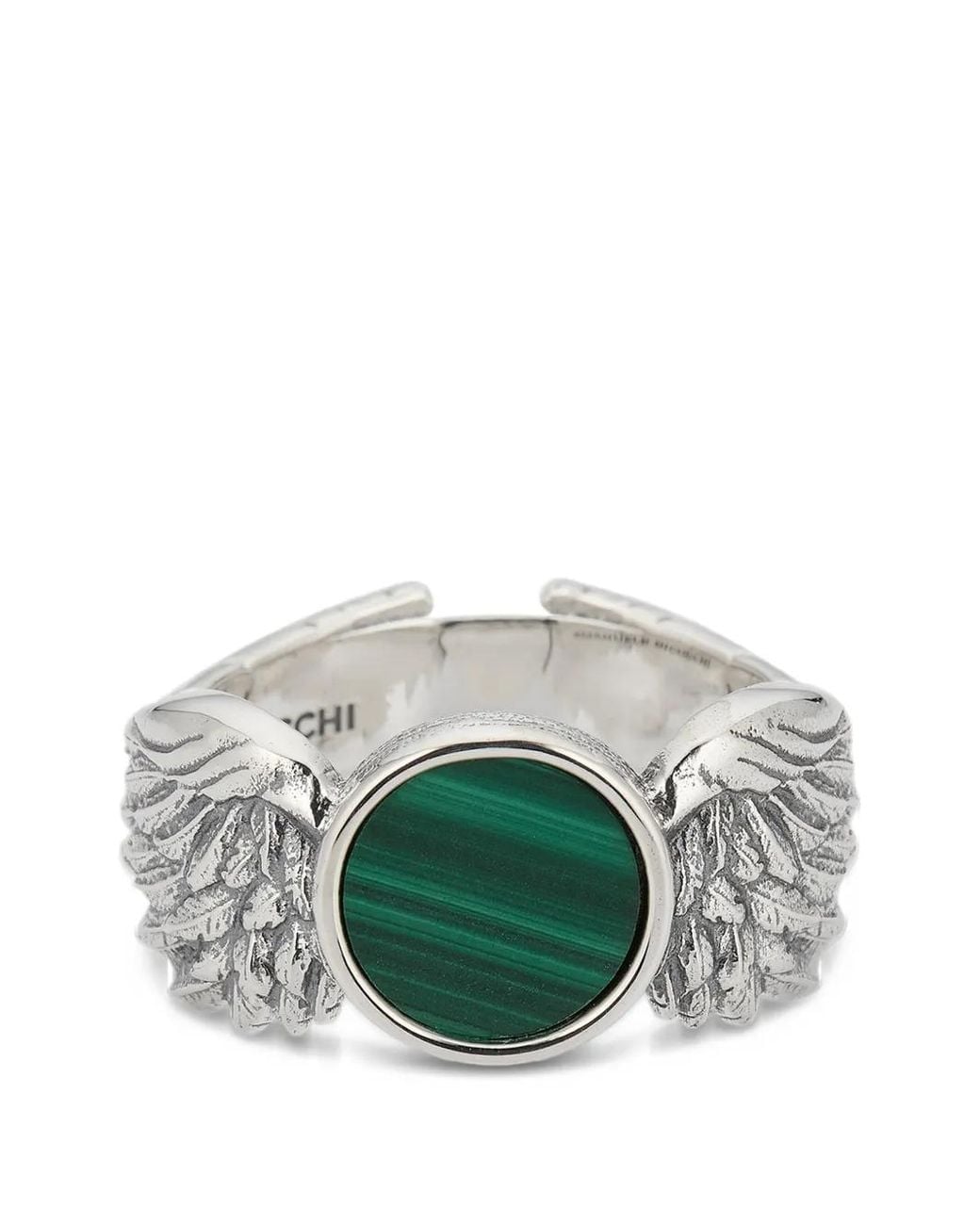 Emanuele Bicocchi Brown Ala Malachite Sterling Ring