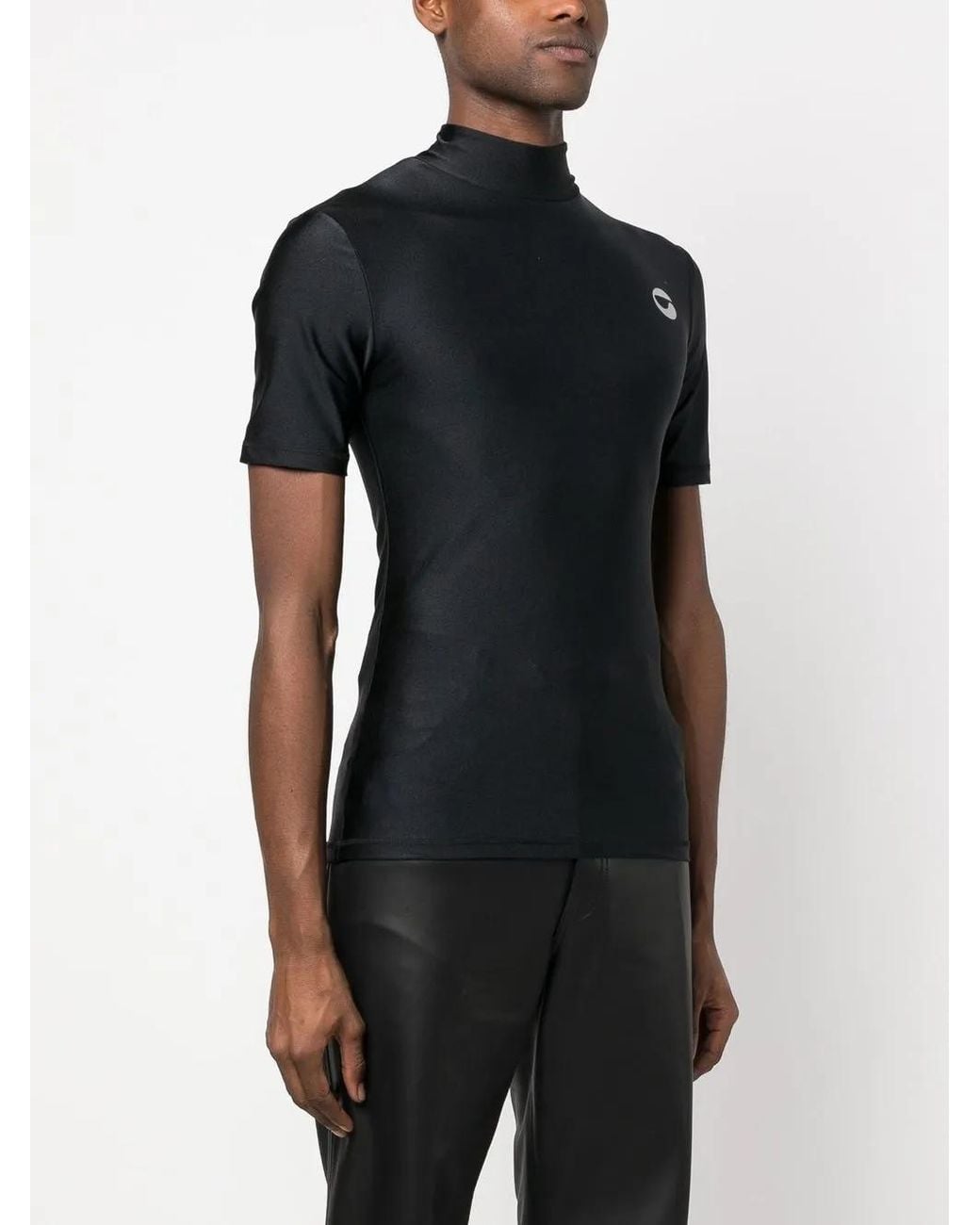 Coperni Black Short Sleeve T-Shirt With Logo
