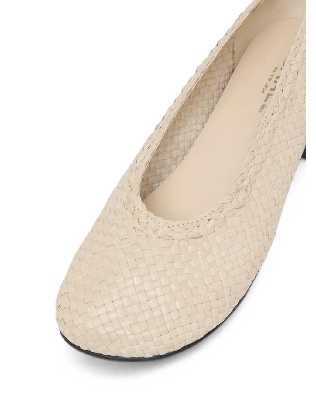 CAREL PARIS Natural Cassis Woven Leather Ballet Flats