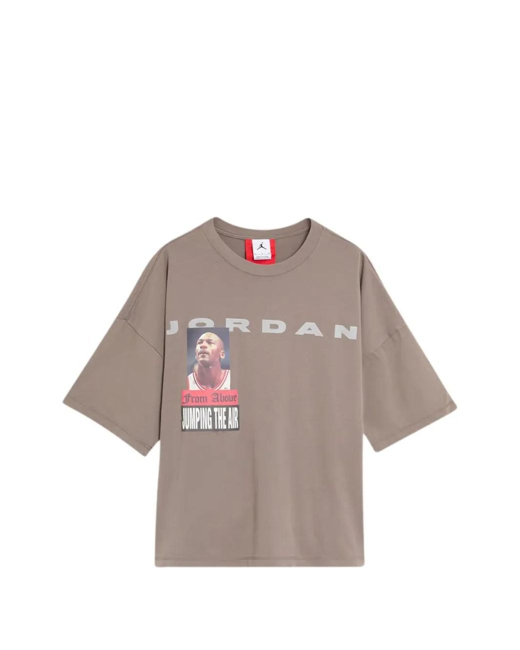Nike Gray Above Graphic-Print Oversized T-Shirt for men
