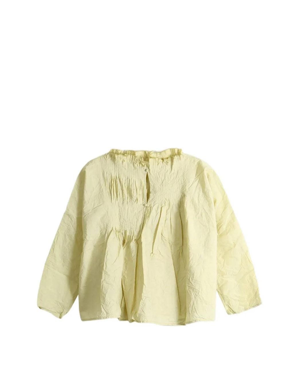 Daniela Gregis Natural Blouse À Col Volanté