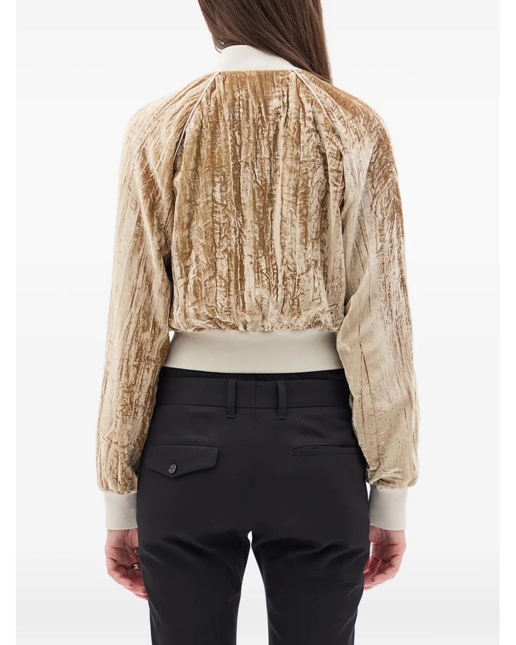 Ann Demeulemeester Blue Arya Froissé Velvet Bombe Jacket