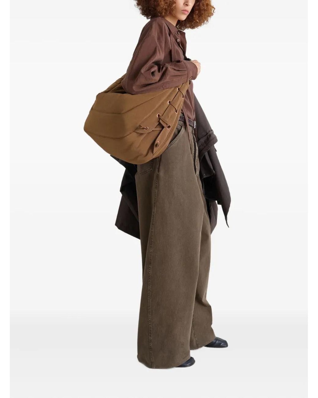 Lemaire Brown Large Soft Game Bag