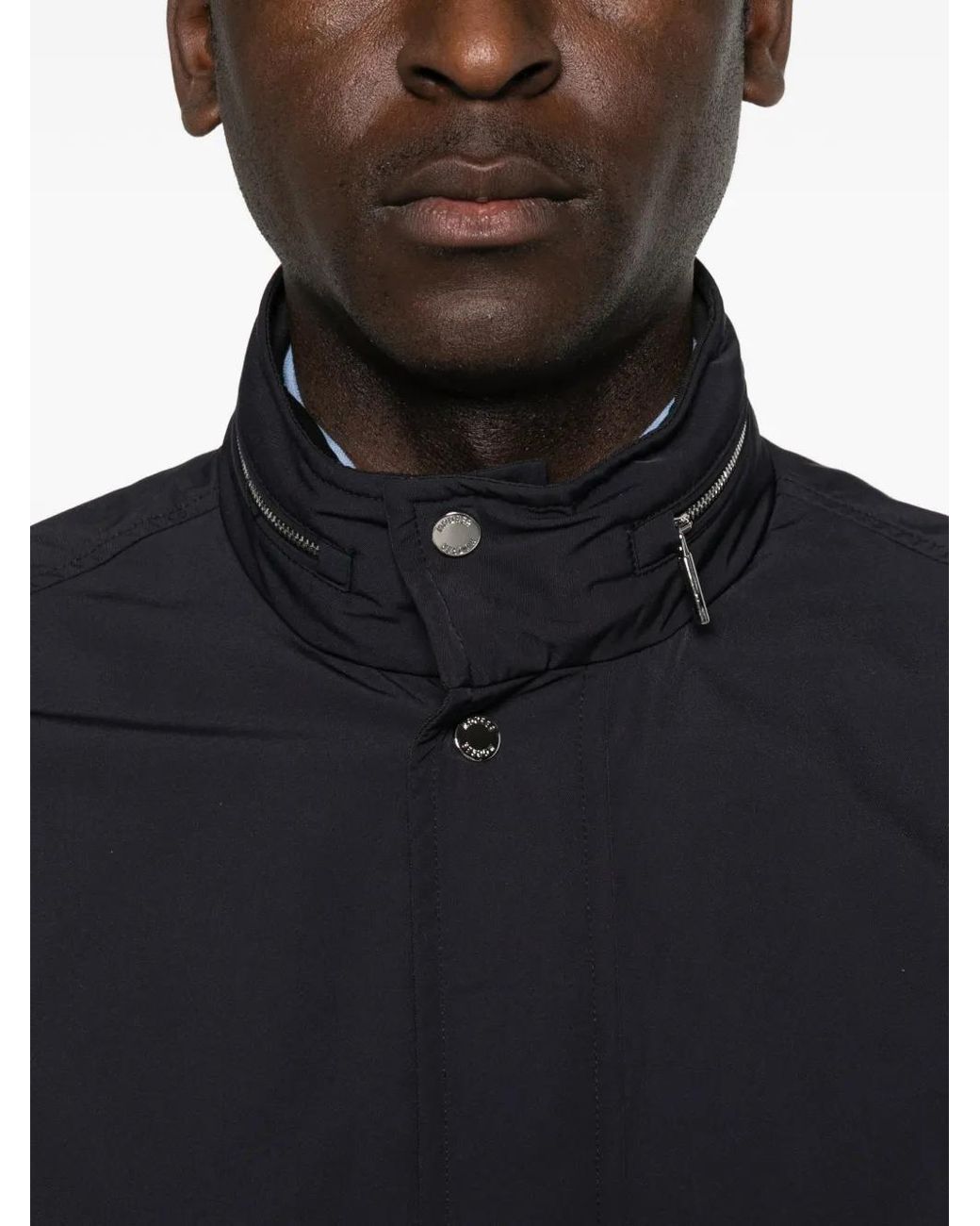 Moorer Blue Button-Up Jacket for men