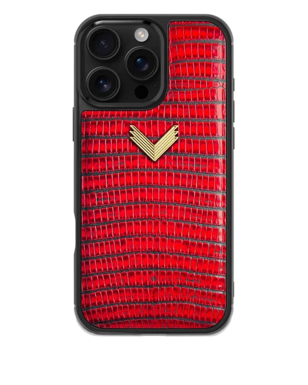 Velante Red Lizard-Texture Iphone 16 Pro Max Case