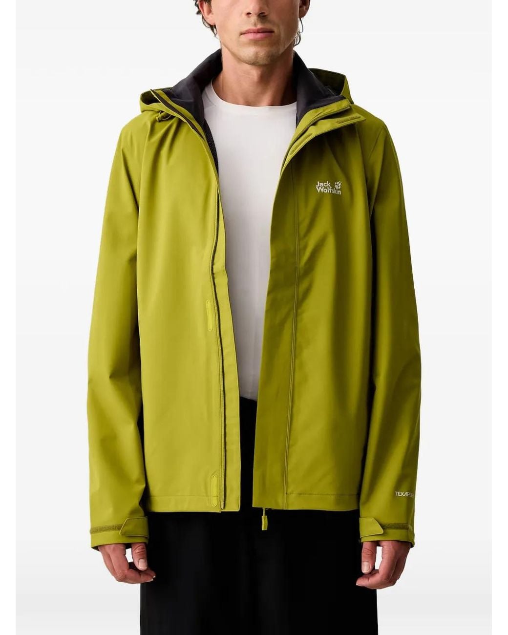 Jack Wolfskin Green Trailtime Texapore Hooded Jacket for men