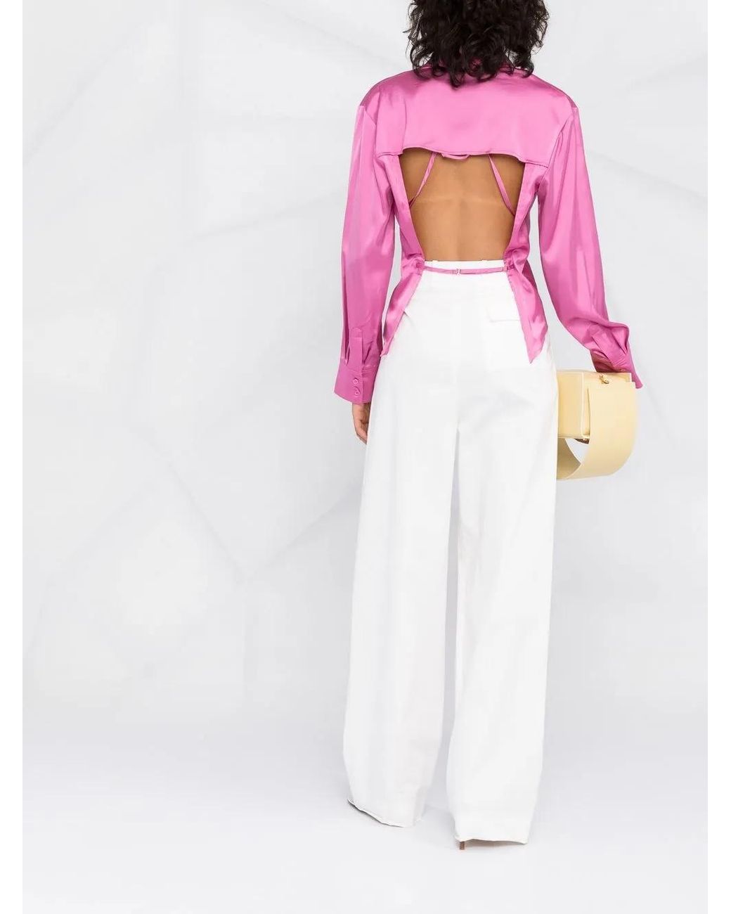 Jacquemus Pink Open-Back Shirt