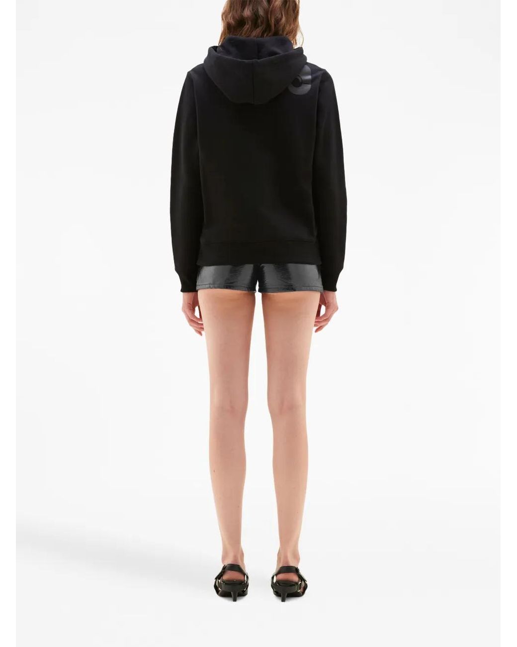 Courreges Gray Grained-Texture Mini Shorts