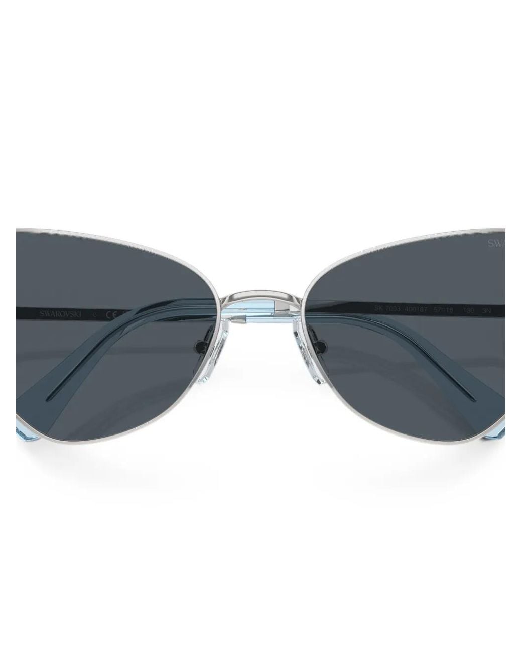 Swarovski Blue Crystal-Embellished Cat-Eye Sunglasses