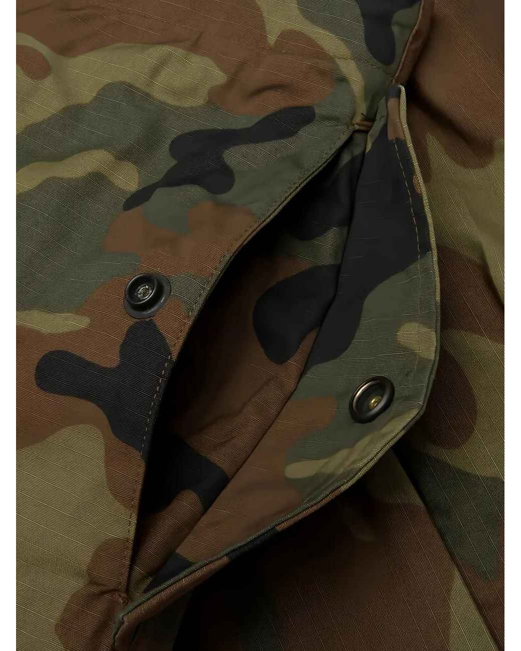 Needles Green Woodland Ripstop Cotton Cargo Shorts for men