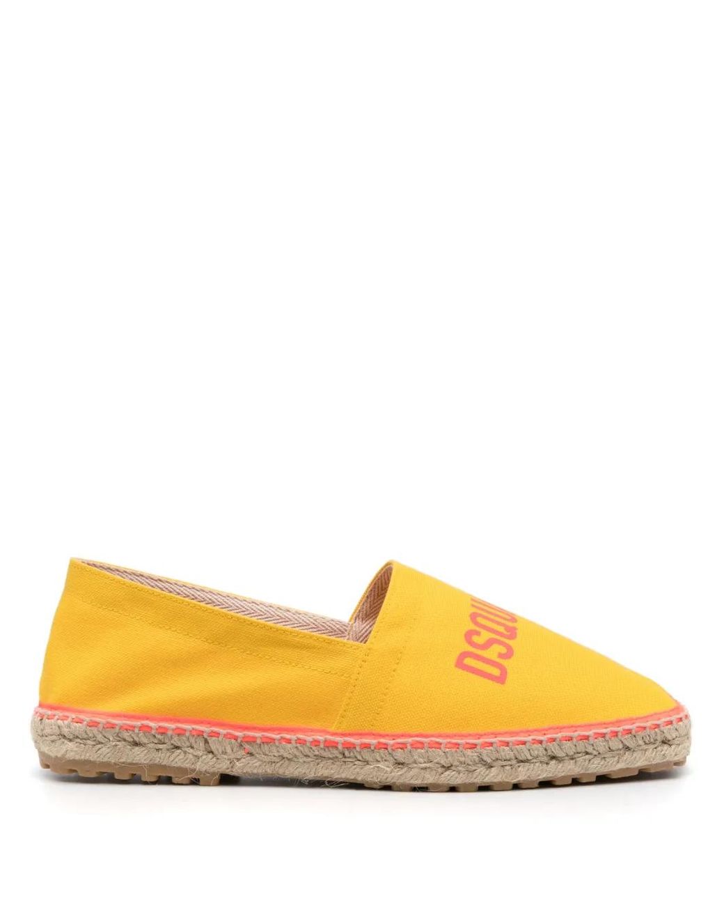 DSquared² Yellow Logo-Print Espadrilles for men
