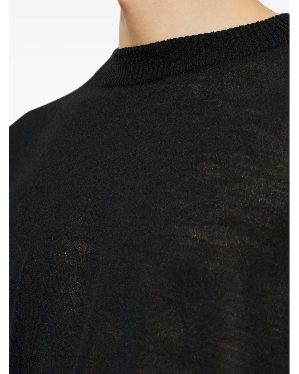 Homme Plissé Issey Miyake Black Ribbed-Knit Sweater for men
