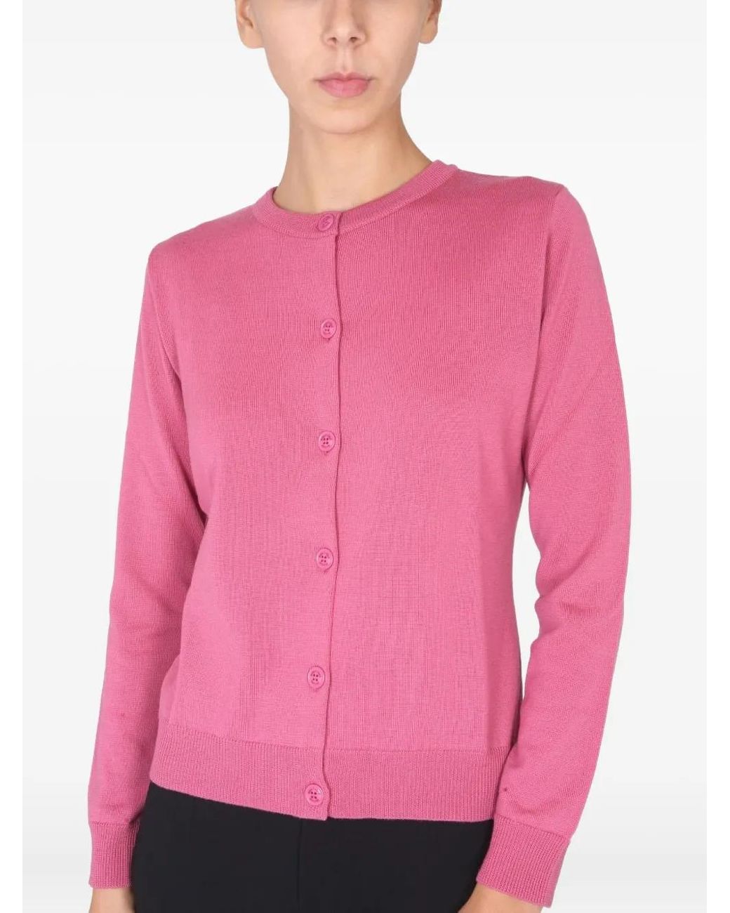 Boutique Moschino Pink Buttoned Cardigan