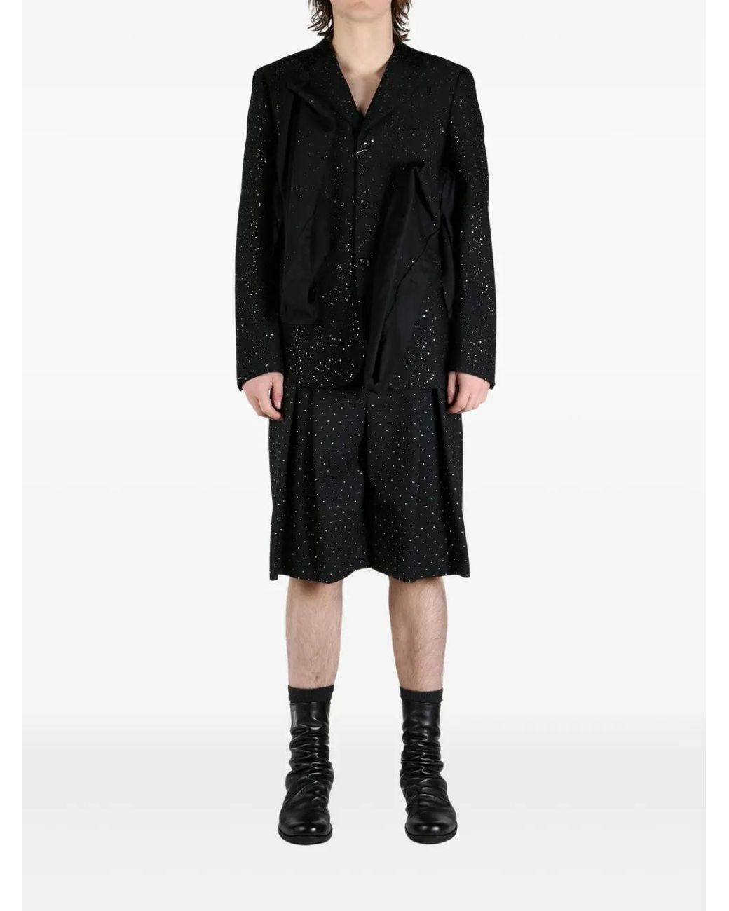Comme des Garçons Black Ruffle-Detailing Blazer for men