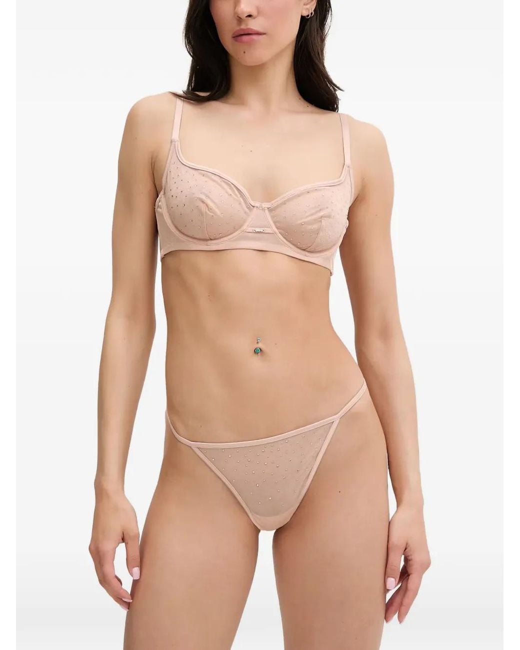 Guess Natural Isa Mesh Balconette Bra