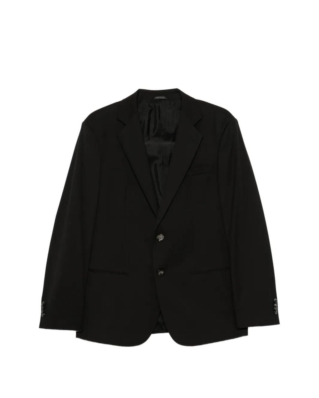 Giorgio Armani Black Single-Breasted Notched-Lapel Suit for men