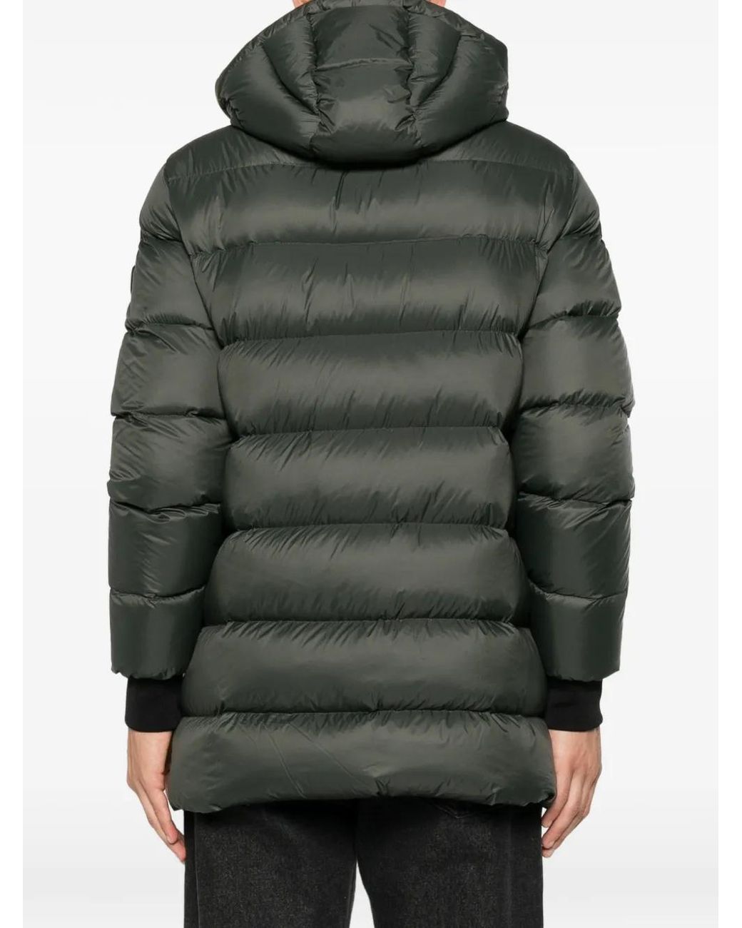 SERGIO MORETTI FIRENZE Gray Hooded Padded Coat for men