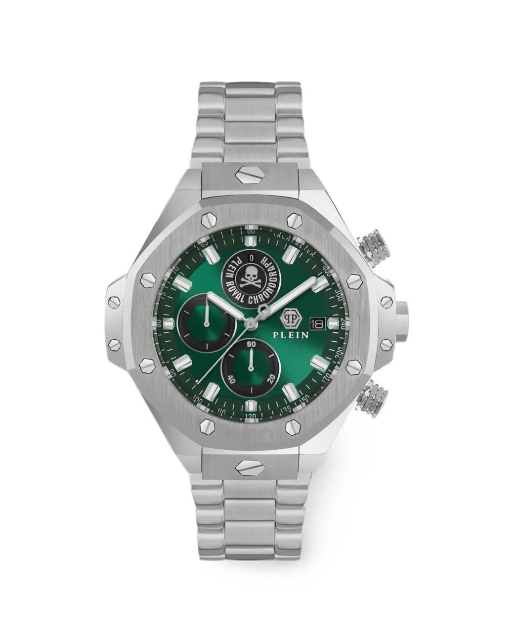 Philipp Plein Gray Chrono Royal 46Mm Watch for men