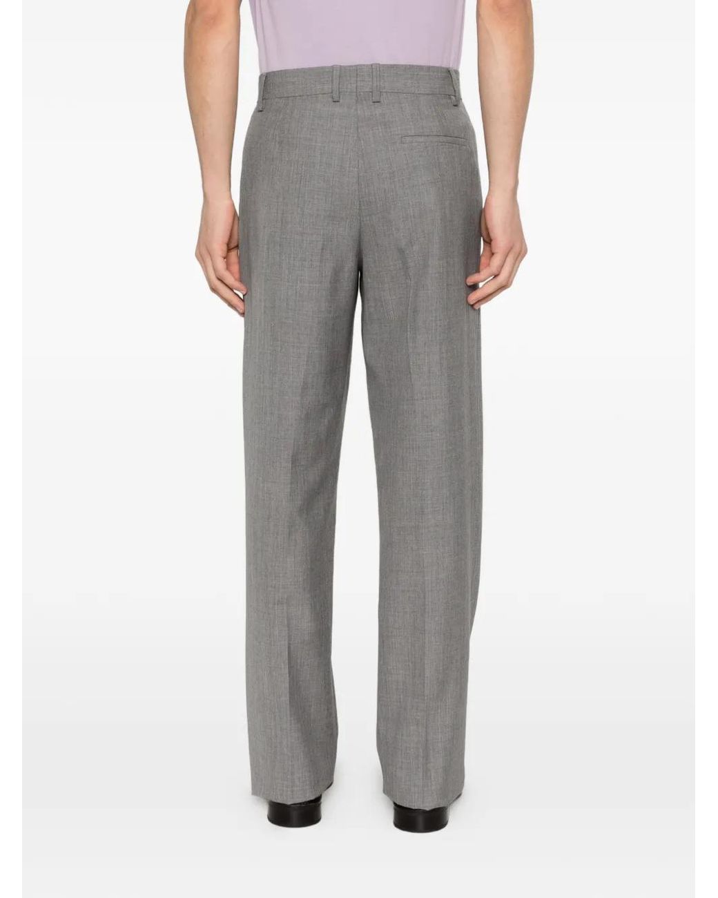 Moschino Gray Straight Trousers for men