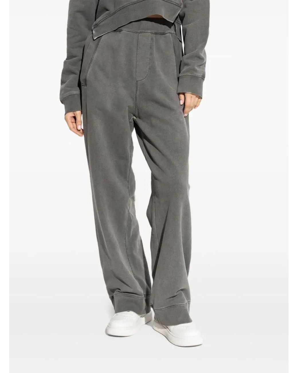 DSquared² Gray Cotton Track Pants