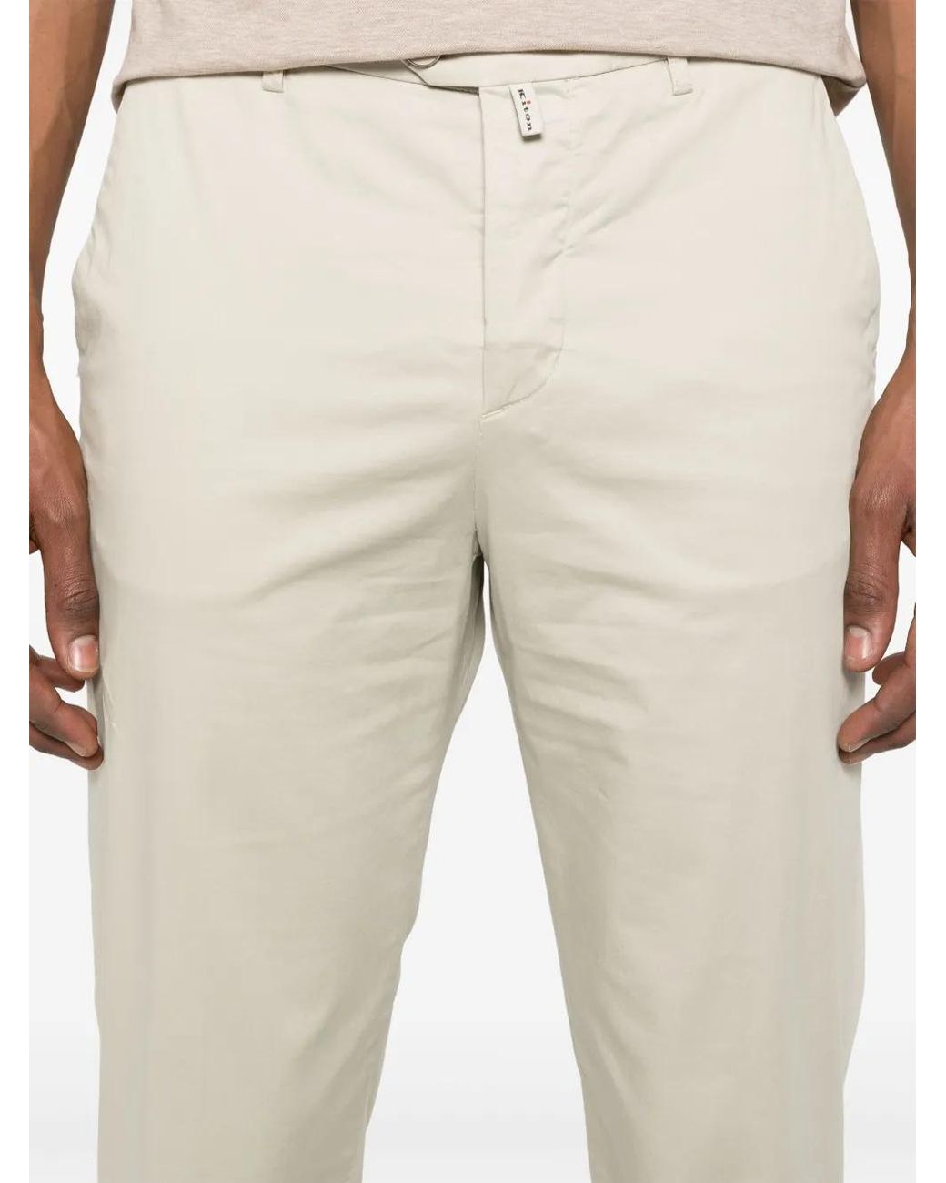 Kiton Chino Mit Logo-Patch in White für Herren