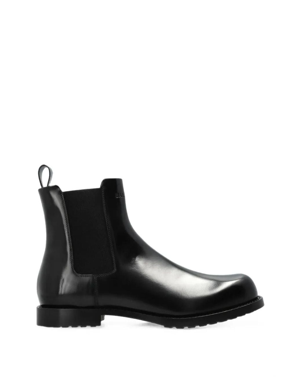 Balenciaga Black Leather Chelsea Boots for men