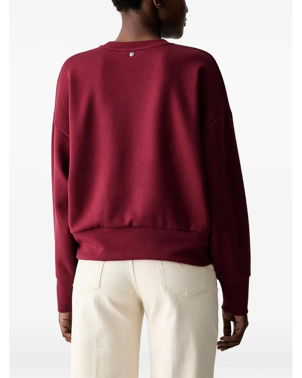 Mos Mosh Red Sweat Kiki Celli À Logo Brodé Et Insert En V