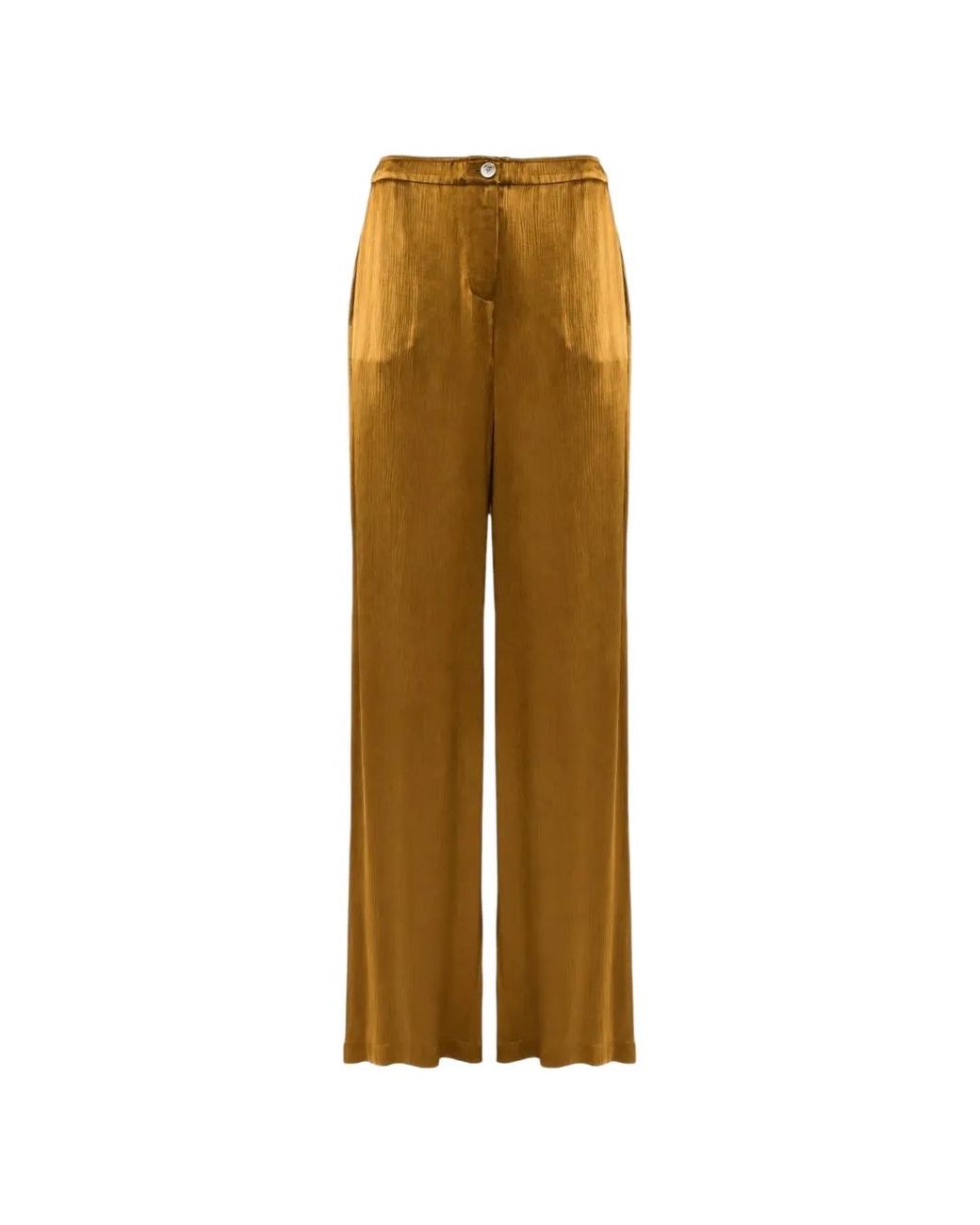 Nenette Natural Crinkle-Satin Wide-Leg Trousers