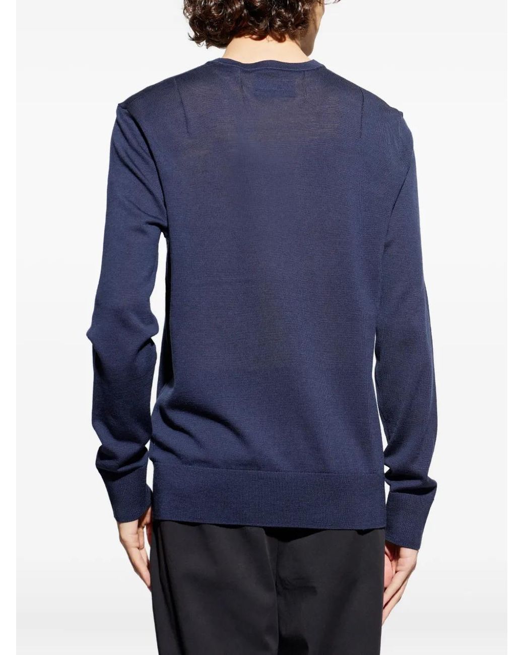 AllSaints Blue Mode Merino-Wool Jumper for men