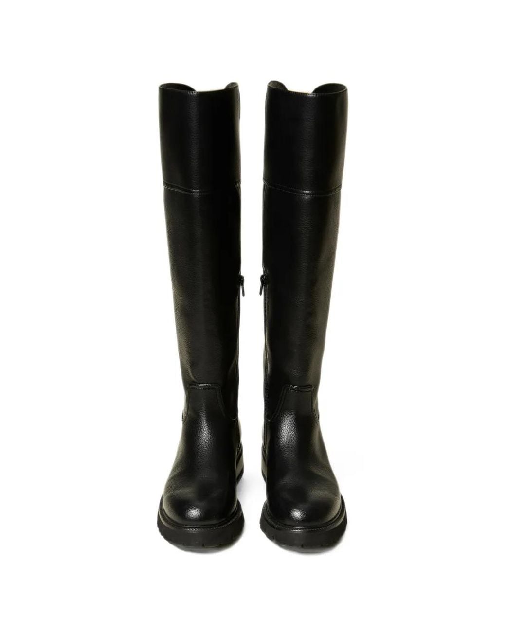 Twinset Black Buckle-Strap Knee-High Boots