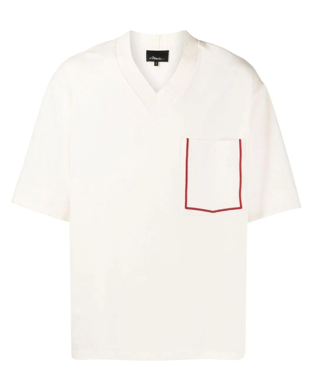 3.1 Phillip Lim Natural Contrast-Trim T-Shirt for men