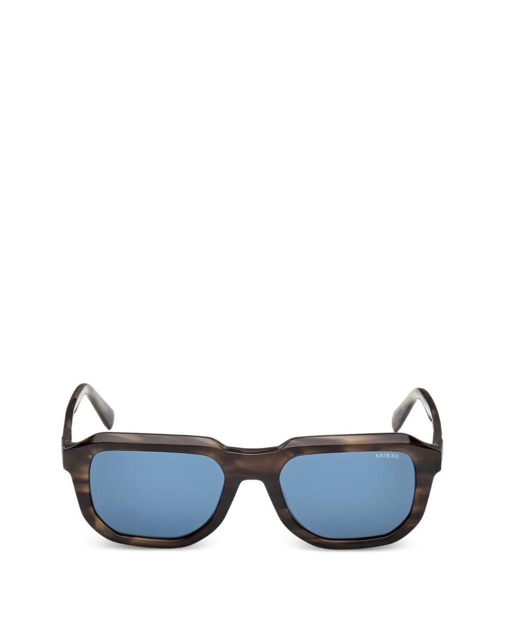GUESS EYEWEAR Blue Square-Frame Tinted Sunglasses for men