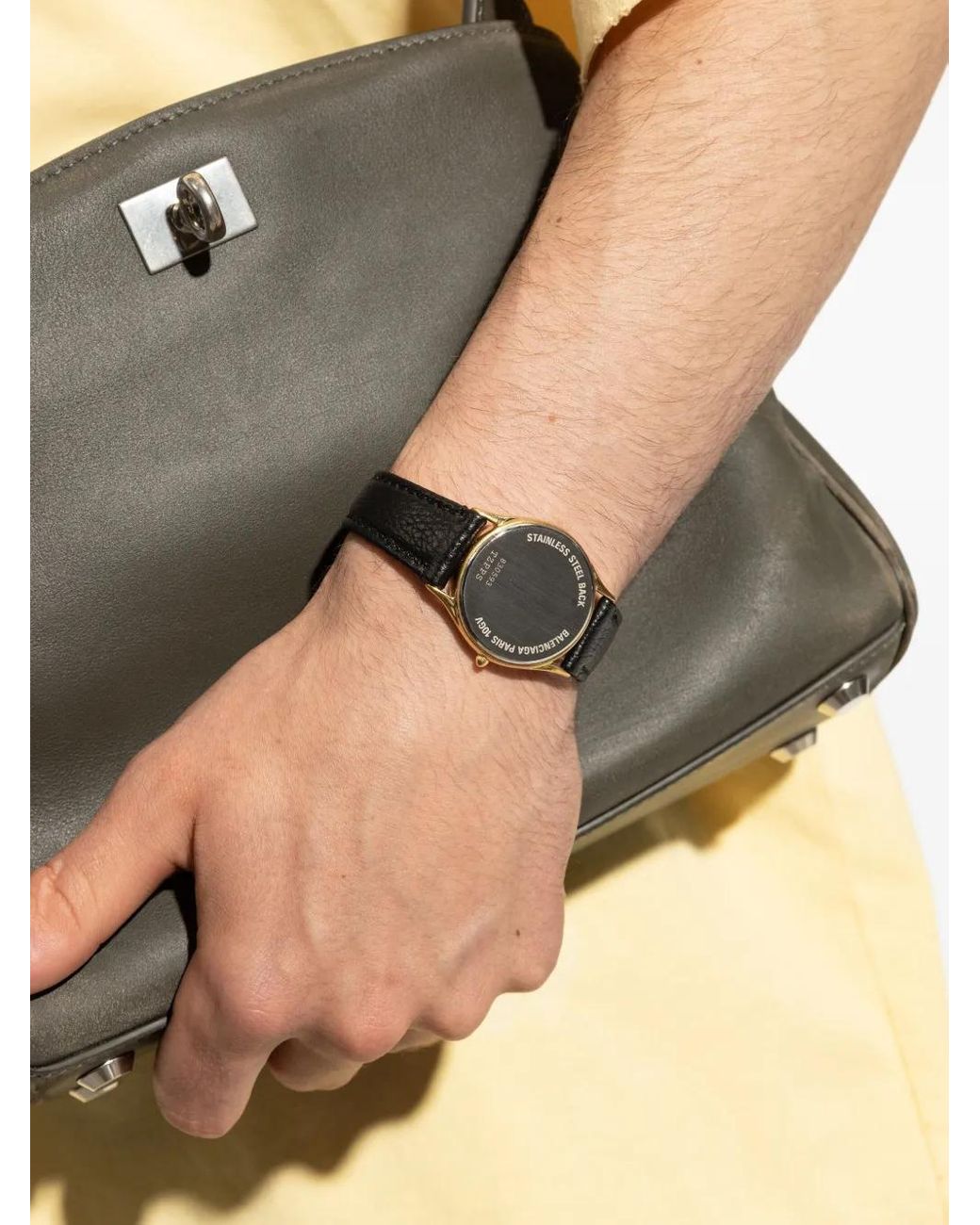 Balenciaga Geneva Watch Bracelet in Gray | Lyst