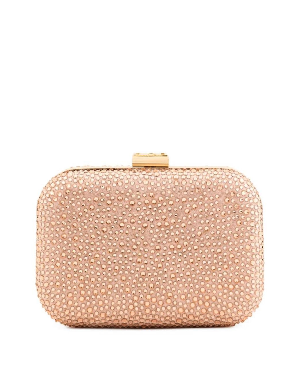 Gemy Maalouf Natural Crystal-Embellished Crepe Clutch Bag