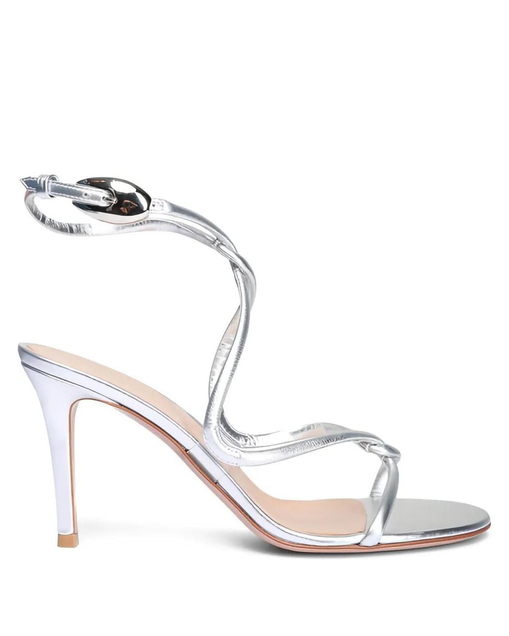 Gianvito Rossi Metallic Jungle Mamba Twisted Strap Sandals