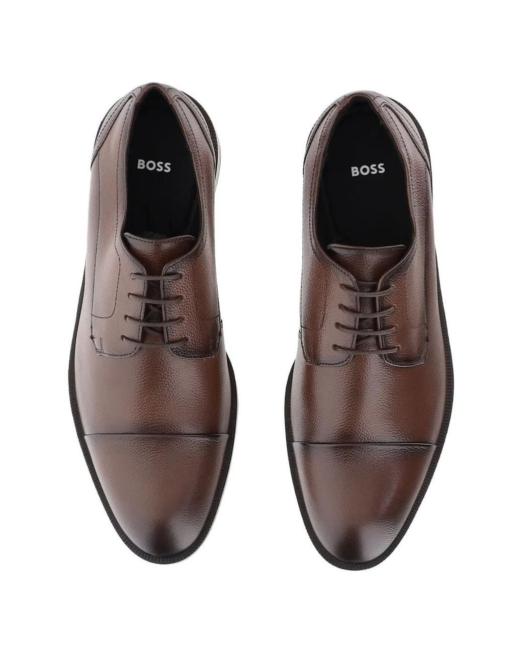 Boss Brown Derby Shoes for men