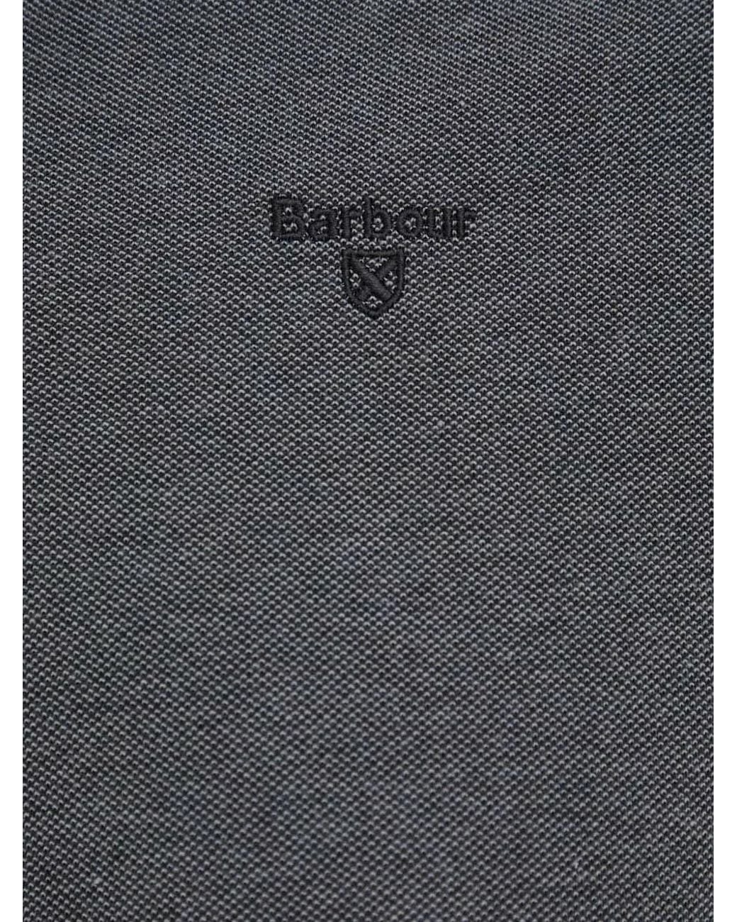 Barbour Gray Essential Sports Mix Short-Sleeved Polo Shirt for men