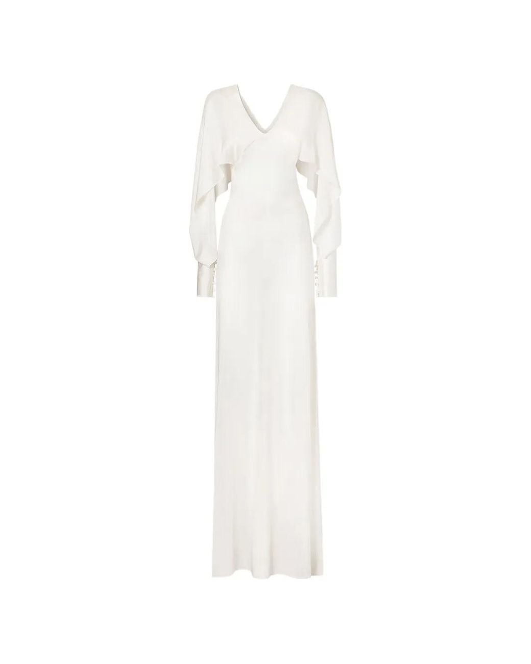 Fendi White Silk Maxi Dress