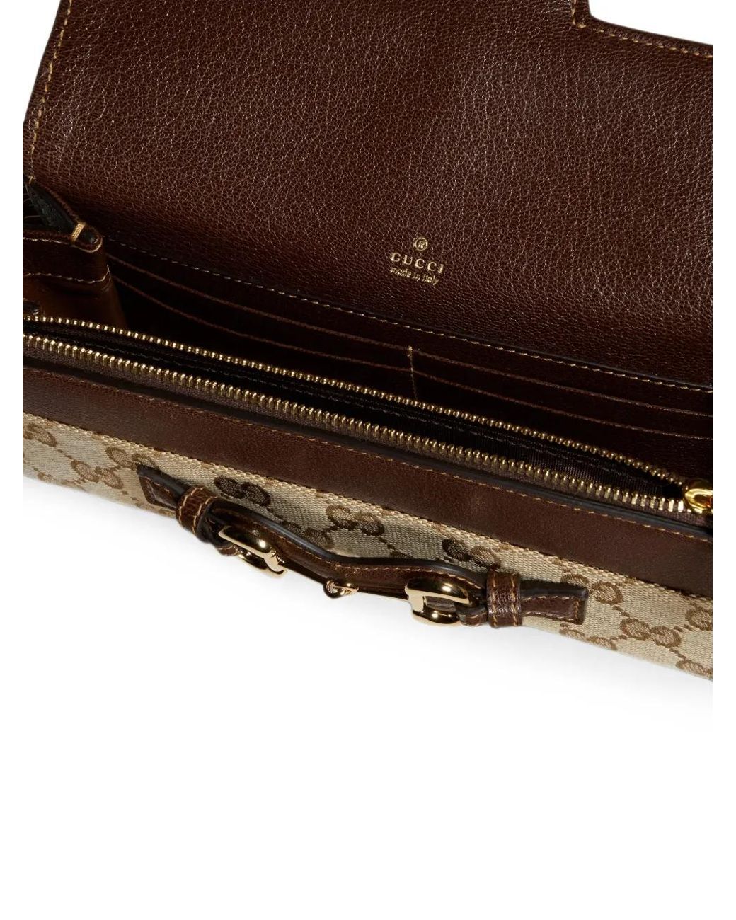 Gucci Natural Horsebit Monogram Shoulder Bag