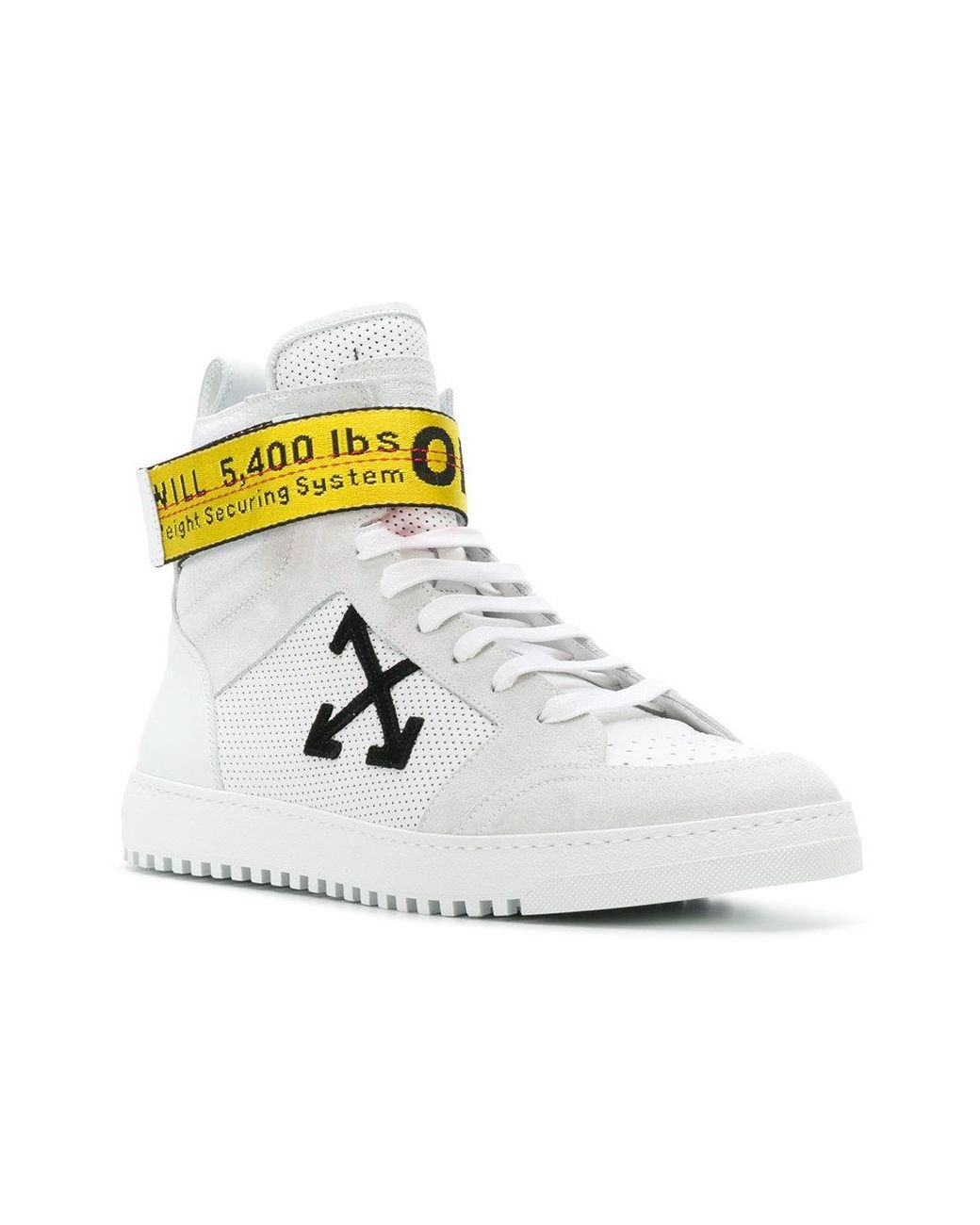 Off-White c/o Virgil Abloh Industrial Tape High Top Sneakers in White for  Men | Lyst