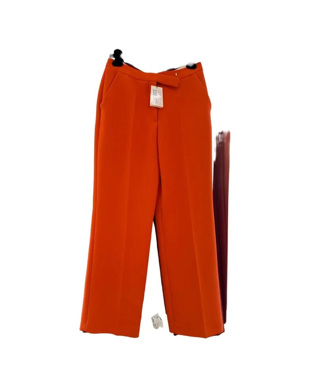 Maison Rabih Kayrouz Orange High-Waisted Wide-Leg Trousers