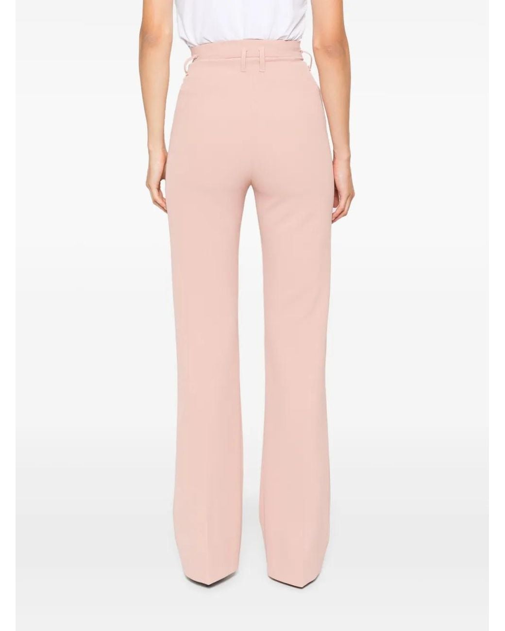 Nissa Pink Flared Trousers