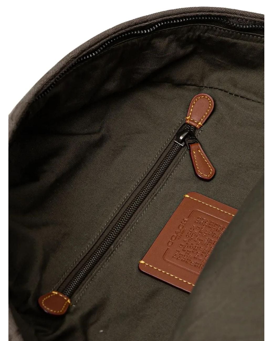 COACH Brown Monogram-Pattern Backpack for men